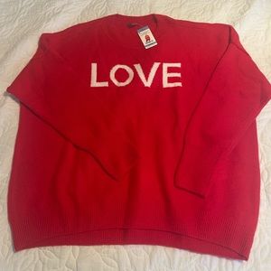 New Vince Camuto Red Sweater, size large.